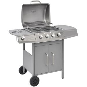 BERKFIELD HOME Royalton Gas Barbecue Grill 4+1 Cooking Zone Silver