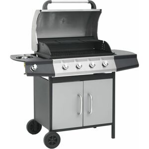 BERKFIELD HOME Royalton Gas Barbecue Grill 4+1 Cooking Zone Steel & Stainless Steel