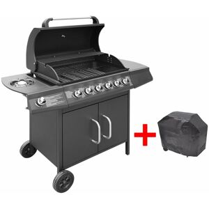 BERKFIELD HOME Royalton Gas Barbecue Grill 6+1 Cooking Zone Black