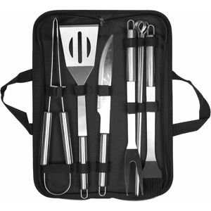 Rhafayre - Professional Stainless Steel bbq Utensil Set with Easy Carry Bag (9 Pcs)