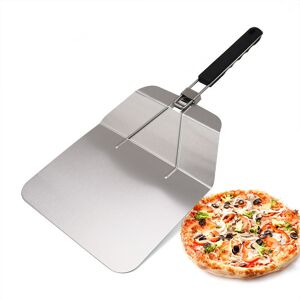 Stainless Steel Pizza Spatula, Foldable Pizza Spatula for Cooking Pizza, Bread with Long Handle - Rhafayre