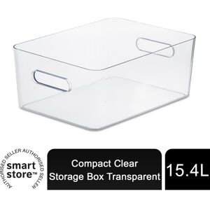 SmartStore Compact Clear Storage Box Transparent & BPA Free, Large - 15.4 Litres