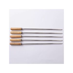 Spice Kitchen - 53cm 8mm Wide Square Kebab Skewers for bbq or Tandoor