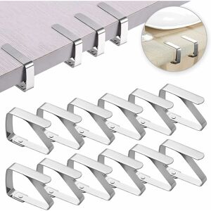 MUMU Stainless Steel Tablecloth Clips, 12 Pack Adjustable Tablecloth Clips, Non-Slip Tablecloth Clips for Garden, Kitchen, Home, Restaurant, Picnic,