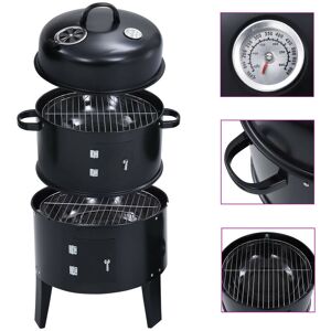 Sweiko - 3-in-1 Charcoal Smoker bbq Grill 40x80 cm FF46613UK