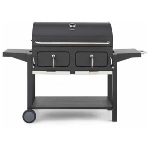 Ignite T978510 Duo xl bbq Grill with Adjustable Charcoal Grill and Temperature Gauge, Black - Tower