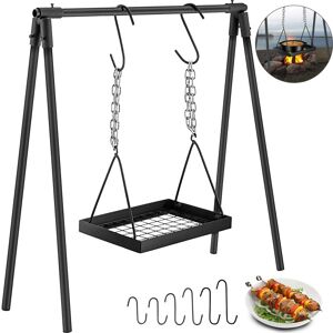 Vevor - Campfire Cooking Stand, Carbon Steel, Outdoor Cooking, Heavy Duty Campfire Cooking Equipment with Adjustable Grill, Camp Cooking, Campfire