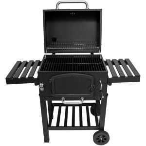 Jardí - xl bbq Smoker Charcoal Barbecue Grill Portable Trolley Black