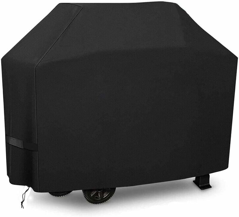 Grill Cover, Gas Grill Cover Windproof/Anti-UV/Anti-Water/Anti-Moisture/Dustproof, 145 x 61 x 117 cm, Black - Rhafayre