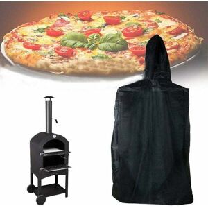 ZVD - Housse de four à pizza extérieure, housse de protection pour fours de jardin avec cordon, étanche, anti-poussière, noir Oxford 4565165Cm b