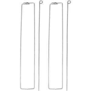 GROOFOO 2PCS Barbecue Forks Stainless Steel Chicken Wing Rails Grilling Fork Tool Set for Outdoor Camping Picnic bbq Cooking GROOFOO 2PCS Barbecue Forks Stainless Steel Chicken Wing Rails Grilling Fork Tool Set for Outdoor Camping Picnic bbq Cooking