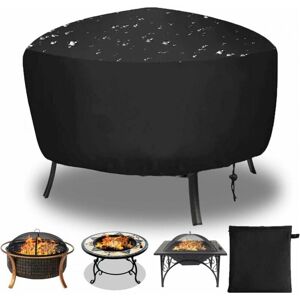 CYSLMUK 85 x 40 cm Round Fire Pit Cover, Drawstring Waterproof Windproof uv Resistant Oxford Fabric for Oven Dining Table and Chairs and Garden CYSLMUK 85 x 40 cm Round Fire Pit Cover, Drawstring Waterproof Windproof uv Resistant Oxford Fabric for Oven Dining Table and Chairs and Garden