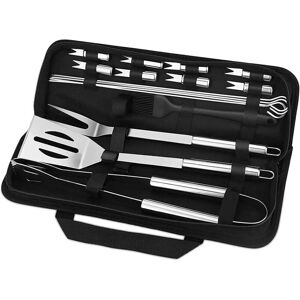 WOIYIC BBQ Tools Set, 16PCS Stainless Steel Barbecue Grilling Utensils with Storage Box/Spatula/Fork/Tongs/Skewers and Brush for Outdoor/Camping/Garden WOIYIC BBQ Tools Set, 16PCS Stainless Steel Barbecue Grilling Utensils with Storage Box/Spatula/Fork/Tongs/Skewers and Brush for Outdoor/Camping/Garden