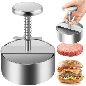 GOTRAYS Burger Press, 304 Stainless Steel Hamburger Press, Adjustable Ground Steak Burger Press, Easy to Use, Non-Stick Hamburger Press for Family Gathering, GOTRAYS Burger Press, 304 Stainless Steel Hamburger Press, Adjustable Ground Steak Burger Press, Easy to Use, Non-Stick Hamburger Press for Family Gathering,
