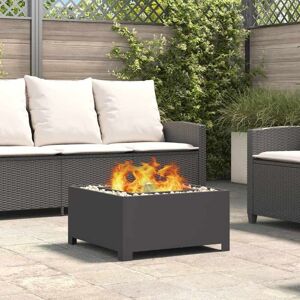 vidaXL Black Steel Fire Pit - Outdoor Steel Fire Bowl for Garden, Patio, Backyard vidaXL Black Steel Fire Pit - Outdoor Steel Fire Bowl for Garden, Patio, Backyard