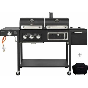 Cosmogrill ™ - CosmoGrill Outdoor Barbecue duo Gas Grill + Charcoal Smoker Portable bbq with bbq cover Cosmogrill ™ - CosmoGrill Outdoor Barbecue duo Gas Grill + Charcoal Smoker Portable bbq with bbq cover
