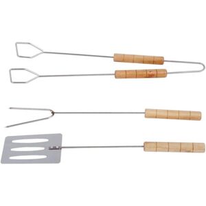 3-Piece Essential Outdoor bbq Utensil Set with Tongs, Fork and Spatula for All Grilling Needs - Csparkv 3-Piece Essential Outdoor bbq Utensil Set with Tongs, Fork and Spatula for All Grilling Needs - Csparkv