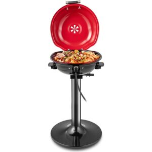 Costway - Electric bbq Grill Portable Standing Grill w/Grilling Rack-Red Costway - Electric bbq Grill Portable Standing Grill w/Grilling Rack-Red