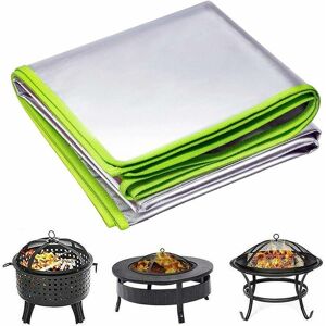 Hoopzi - Fire Pit Mat 100x100cm Square Patio Grill Mat, Reusable bbq Fireproof Mat for Decking, Grass, Lawn, Backyard and Outdoor Campsite - Under Hoopzi - Fire Pit Mat 100x100cm Square Patio Grill Mat, Reusable bbq Fireproof Mat for Decking, Grass, Lawn, Backyard and Outdoor Campsite - Under