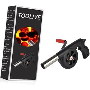 Toolive - bbq Fan Air Blower Fast Fire Starter Portable Manual Hand Crank Bellows for Outdoor Picnic Camping Cooking Barbecue Charcoal Grills Toolive - bbq Fan Air Blower Fast Fire Starter Portable Manual Hand Crank Bellows for Outdoor Picnic Camping Cooking Barbecue Charcoal Grills