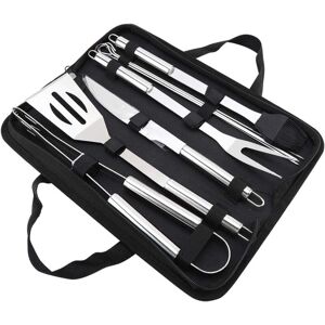 SJQKA pcs/set Stainless Steel Barbecue Tool Set Household Grill Tool Kit Portable Outdoor Grill Utensil Set with Silver Oxford Bag SJQKA pcs/set Stainless Steel Barbecue Tool Set Household Grill Tool Kit Portable Outdoor Grill Utensil Set with Silver Oxford Bag