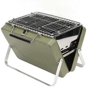 GROOFOO Portable Charcoal bbq Grill Folding Notebook Grill for Camping Outdoor Cooking Backyard Picnic Green GROOFOO Portable Charcoal bbq Grill Folding Notebook Grill for Camping Outdoor Cooking Backyard Picnic Green