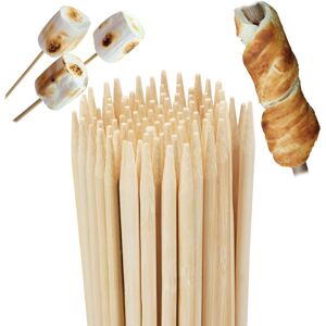 Relaxdays - Barbecue Skewers, Set of 200, for Marshmallows, Meat & Veg, for BBQs & Campfires, 90cm Long, Universal, Bamboo Relaxdays - Barbecue Skewers, Set of 200, for Marshmallows, Meat & Veg, for BBQs & Campfires, 90cm Long, Universal, Bamboo