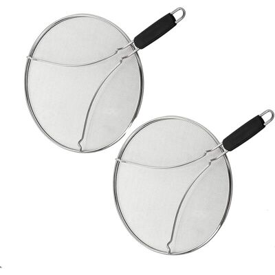 CCYKXA 2-piece kitchen splash guard, perforated stainless steel, 33 cm, oil splash protection CCYKXA 2-piece kitchen splash guard, perforated stainless steel, 33 cm, oil splash protection