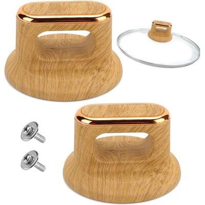 CCYKXA 2 Sets of Kitchen Utensil Lids, Replacement Handle Knobs, Wood Grain Lid for Kitchen Utensil Lids CCYKXA 2 Sets of Kitchen Utensil Lids, Replacement Handle Knobs, Wood Grain Lid for Kitchen Utensil Lids