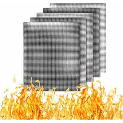 Cyslmuk - Mesh bbq Grill Mat, 5Pcs Non-Stick bbq Grill Mat Reusable Barbecue Mats Durable bbq Mesh Cooking Mat for Charcoal, Gas, Electric Grill Cyslmuk - Mesh bbq Grill Mat, 5Pcs Non-Stick bbq Grill Mat Reusable Barbecue Mats Durable bbq Mesh Cooking Mat for Charcoal, Gas, Electric Grill