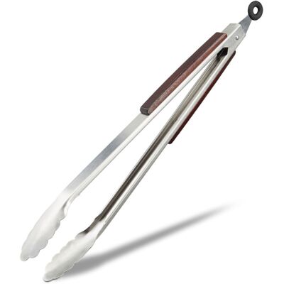 Relaxdays Stainless Steel & Wood Kitchen Tongs Set of 3 - Kitchen Tongs Relaxdays Stainless Steel & Wood Kitchen Tongs Set of 3 - Kitchen Tongs
