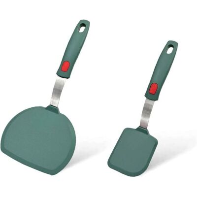TORMATOR Set of 2 flexible silicone fish spatulas - Slotted spatulas for non-stick crepes - Heat resistant (green) TORMATOR Set of 2 flexible silicone fish spatulas - Slotted spatulas for non-stick crepes - Heat resistant (green)