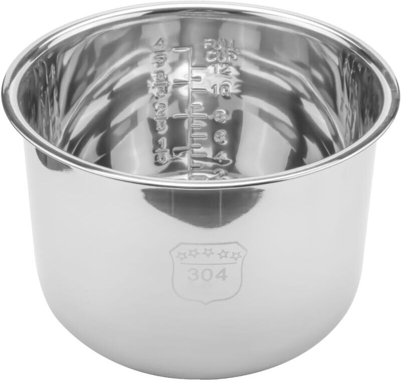 TLILY 6L Pressure Cooker Inner Pot Rice Liner Stainless Steel Minute