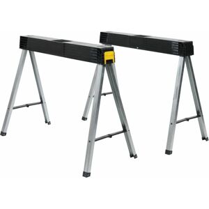 1-97-475 Metal Folding Sawhorse (Pair) - Black - Stanley