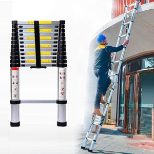 NEO DIRECT Neo 3.8M Extendable Portable Foldable Telescopic Ladder Multi-Purpose Aluminium Telescoping Ladder Sturdy Loft Ladder with EN131 Certificate