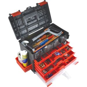 Kennedy - Professional 4-Drawer Tool Chest - Grey Red