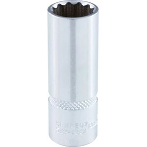 Pro Deep Socket 13mm x 1/4 Square Drive Bi-hexagon Chrome Vanadium (12- - Kennedy