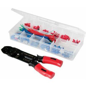 LOOPS 271 Piece Crimping Tool Set Crimp Pliers & Terminals Tubes Ties Accessories