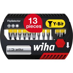 Wiha Bit set FlipSelector 13 pcs. i y bit 25 mm i ph, pz, torxi magnetic bit holder i Accessories for screw applications i Opening at the press of a