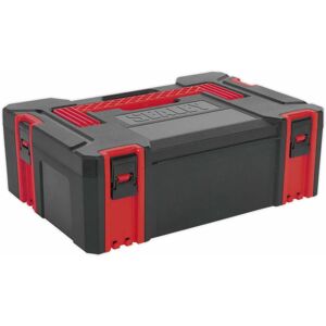 Loops - 445 x 310 x 150mm Stackable Tool Box - Portable red abs Storage Case / Chest