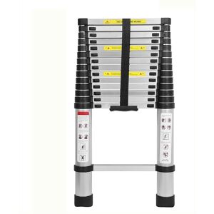 BRIEFNESS 4.4M Telescopic Ladder Aluminium Portable Multi-Purpose Folding Portable Heavy Duty Multi-Purpose Aluminium Telescopic Ladder Extendable