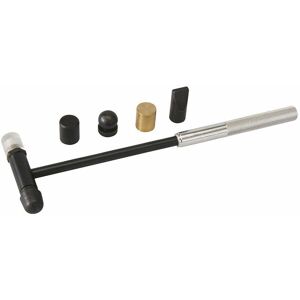 Loops - 6 Interchangeable Head Hobby Hammer Precision Chisel Ball Flat Brass & Nylon