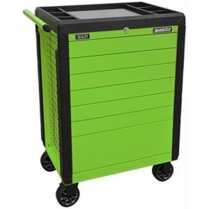 LOOPS 702 x 477 x 993mm 7 Drawer Hi-Vis green Portable Tool Chest Mobile Storage Box