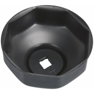 LOOPS 76mm Oil Filter Cap Wrench - 8 Flutes - 3/8' Sq Drive - Low Profile Design