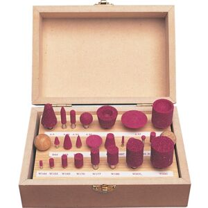 24 Piece - Assorted Aluminium Oxide Mounted Point Sets Supplied in Fitte - Kennedy