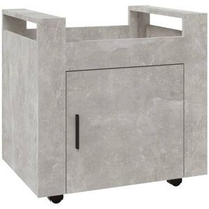 Desk Trolley Concrete Grey 60x45x60 cm Engineered Wood Vidaxl Grey