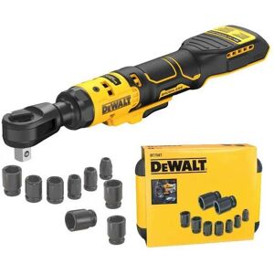 Dewalt - DCF512N 18v xr 1/2 Open Head Ratchet Variable Speed Bare +9pc Socket Set