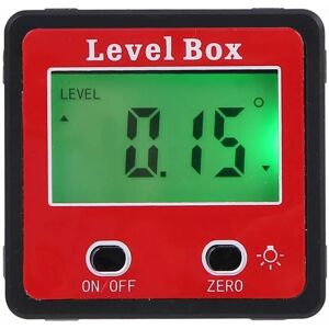 HOOPZI Angle Measure Horizontal Angle Digital Meter Inclinometer, Digital Electronic Level Box Magnetic Base Measuring Tools, Red