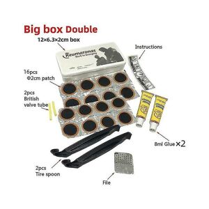 Woosien - Brand Bike Bicycle Flat Tire Repair Kit Tool Set Kit Patch Rubber Portable Fetal Best Quality Cycling Big box double glue