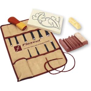 Palm Tool sk Travel Set (10 Blade) and slipstrop - Package Deal 717628- - Flexcut